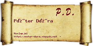 Péter Dóra névjegykártya